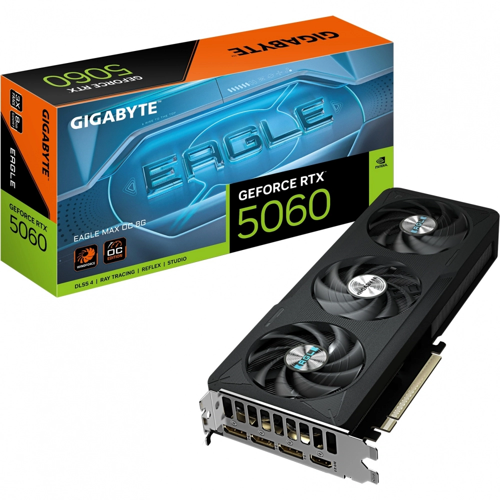 Видеокарта Gigabyte RTX5060 EAGLE MAX OC 8GB GDDR7 128bit (GV-N5060EAGLEMAX OC-8GD)