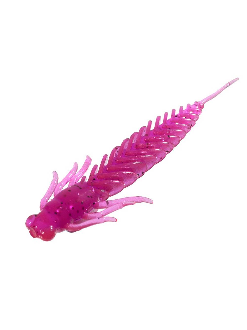 Приманка ZUB-LARVA 80мм(3,2")-5шт, (цвет 130) маджента с блестками