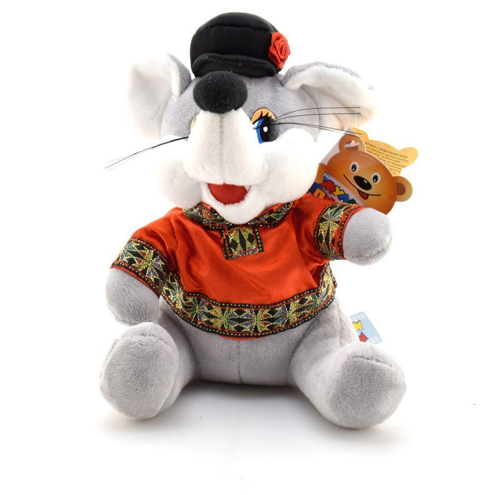Игрушка мягкая Мышка в русском костюме 15см без чипа в пакет (Мульти-Пульти)