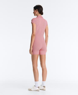 Oysho Короткий комбинезон Comfortlux в полоску, красный