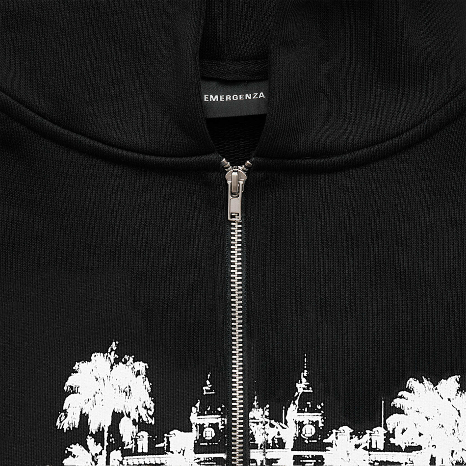 CASINO ZIP-UP HOODIE OVERSIZED