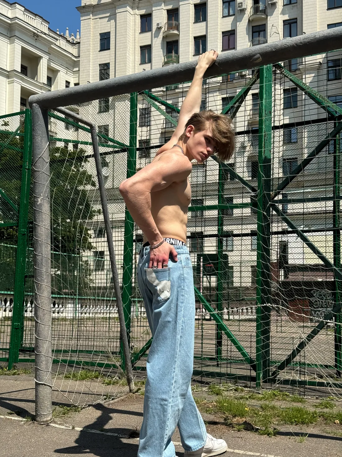 Голубые джинсы "Лето"