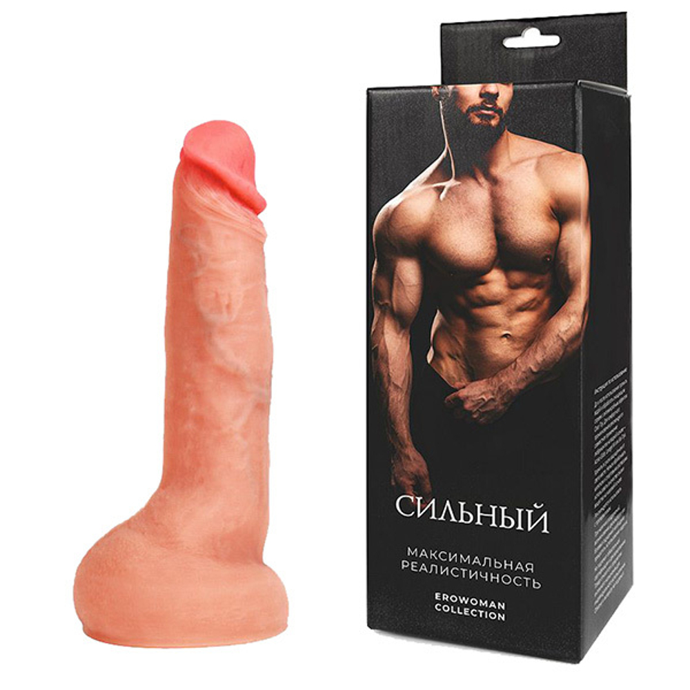 Телесный фаллоимитатор Сильный на присоске 16,5см Bior Toys Erowoman ER-30078