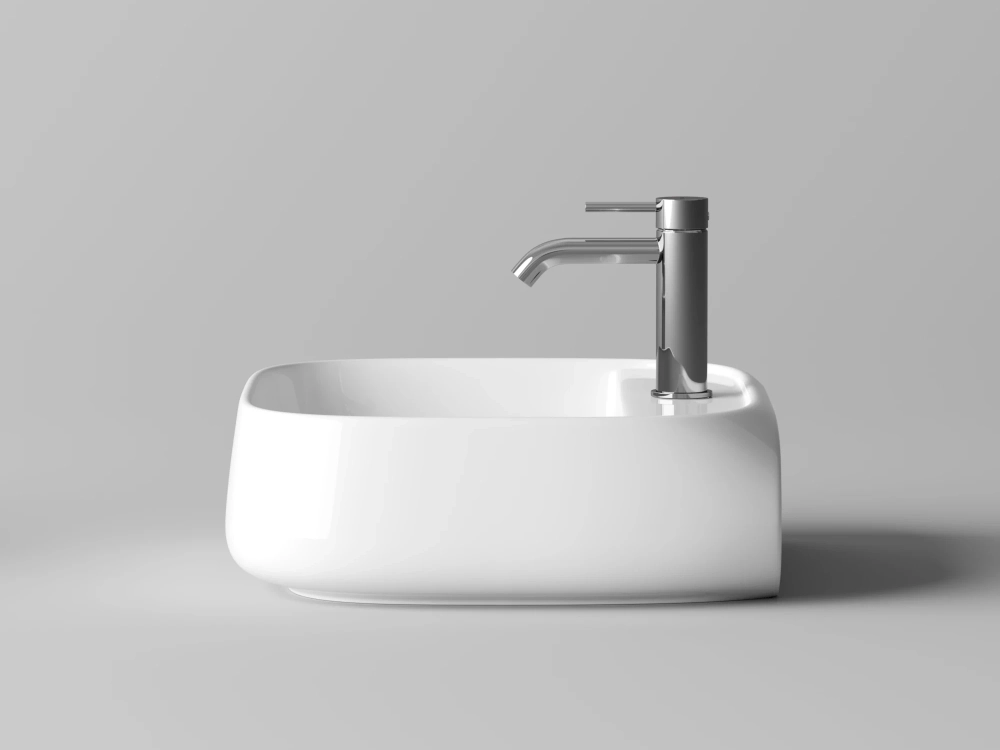 Раковина подвесная Ceramicanova Источник (Fonte) с отверстием под смеситель, 500x425x145, белый, CN5051