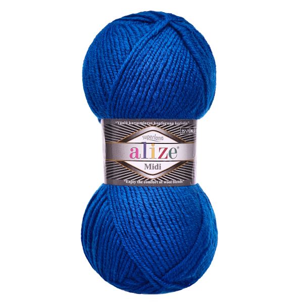 Пряжа Alize (Ализе) Superlana Midi / уп.5 мот. по 100 г, 170м, 141 василек A