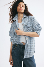 Рубашка-куртка из ткани букле - H&M