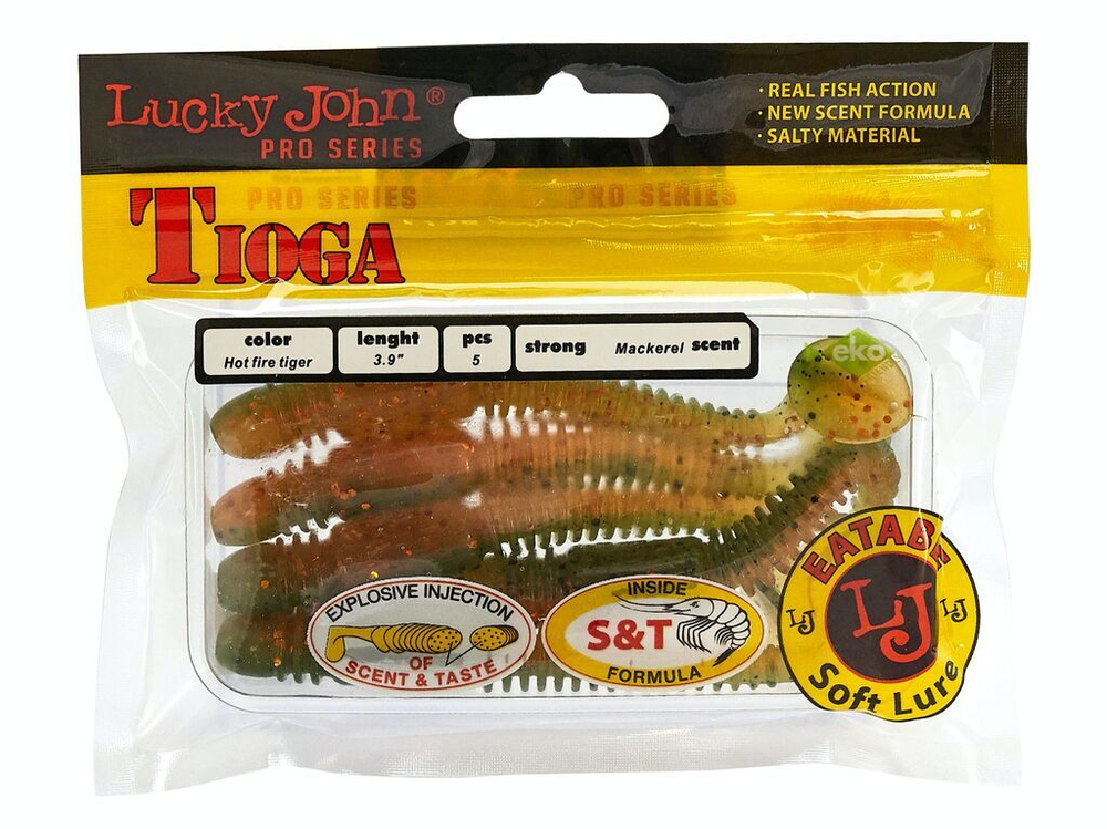 Виброхвосты съедобные LJ Pro Series TIOGA 3.9in (10 см), цв. T51, 5 шт.