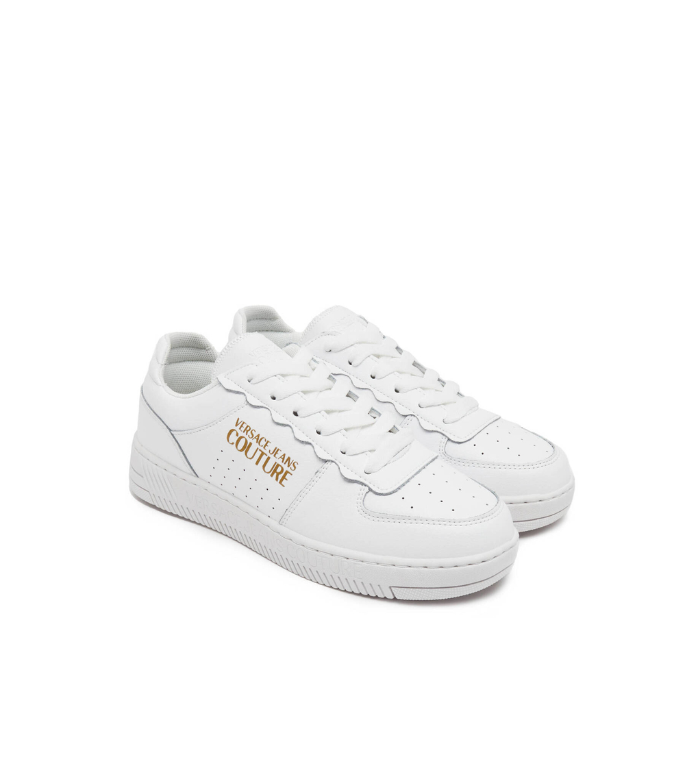 Кожаные кроссовки scarpa sneakers Versace Jeans Couture - белый(74VA3SJ3ZP209)