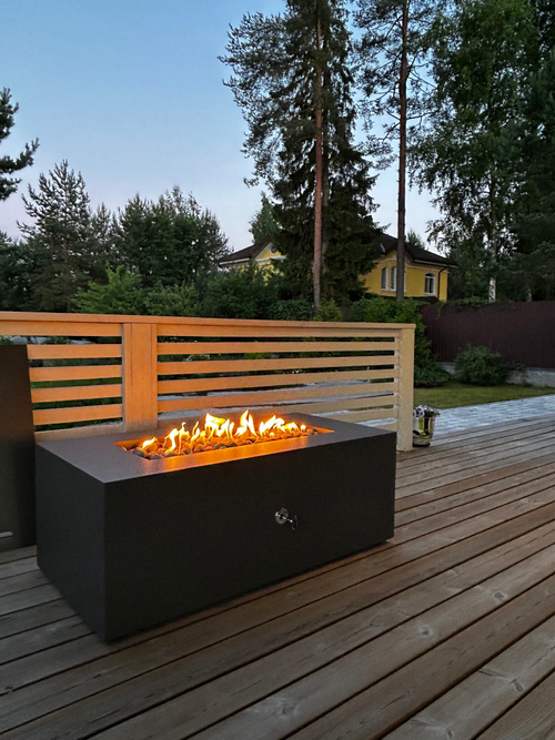Уличный газовый стол-камин AngelsFire LIDO 120 серая умбра