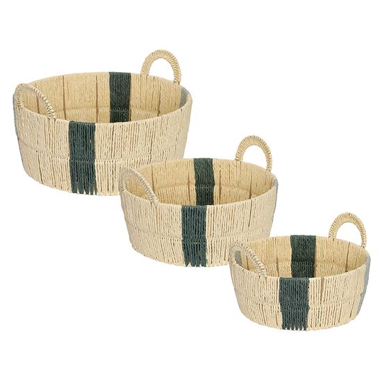 Корзина плетеная круглая bodhran sage из коллекции ethnic, размер l