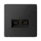 Розетка компьютерная RJ45 + RJ45, Cat 5e Systeme Electric ArtGallery Базальт GAL001485