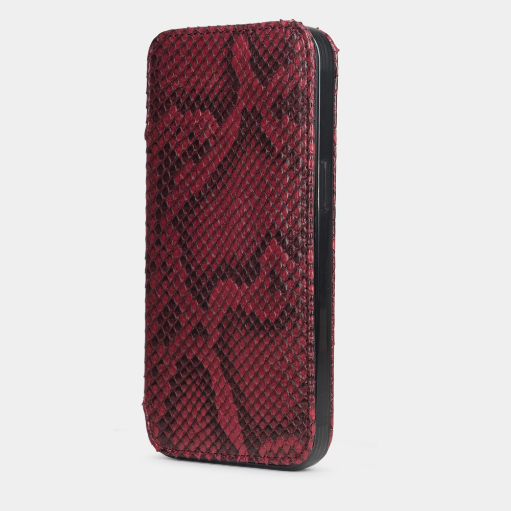 Чехол Benoit для iPhone 15 Pro Max из кожи питона, малинового цвета