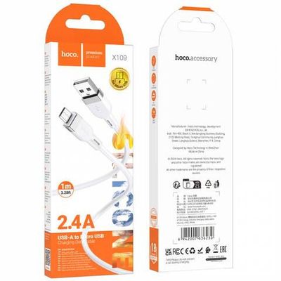 Кабель USB на Micro-USB Hoco X109 1M (white)