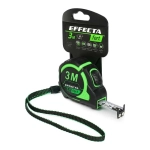 Рулетка Effecta Fort 3м/16 мм, магнит, автостоп, лента - 2-х сторонняя шкала