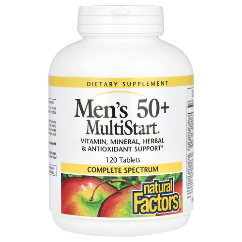 Natural Factors, MultiStart, мультивитамины для мужчин старше 50 лет, 120 таблеток