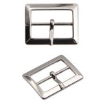 Пряжка ременная металл 20.0 мм (внешн. 26х20 мм), серебро (никель), 2 шт, MB-155