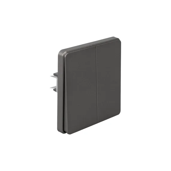 Выключатель двухклавишный KRANZ Miele Round Титан KR-78-0706-2