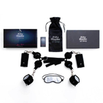Комплект бондажа Under The Bed Restraints Kit (Цвет: серебристый с черным)
