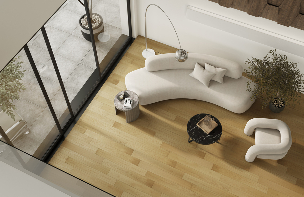 Кварцевый паркет Quartz Parquet Классик Дуб Медовый Раф 463 браш, фаска