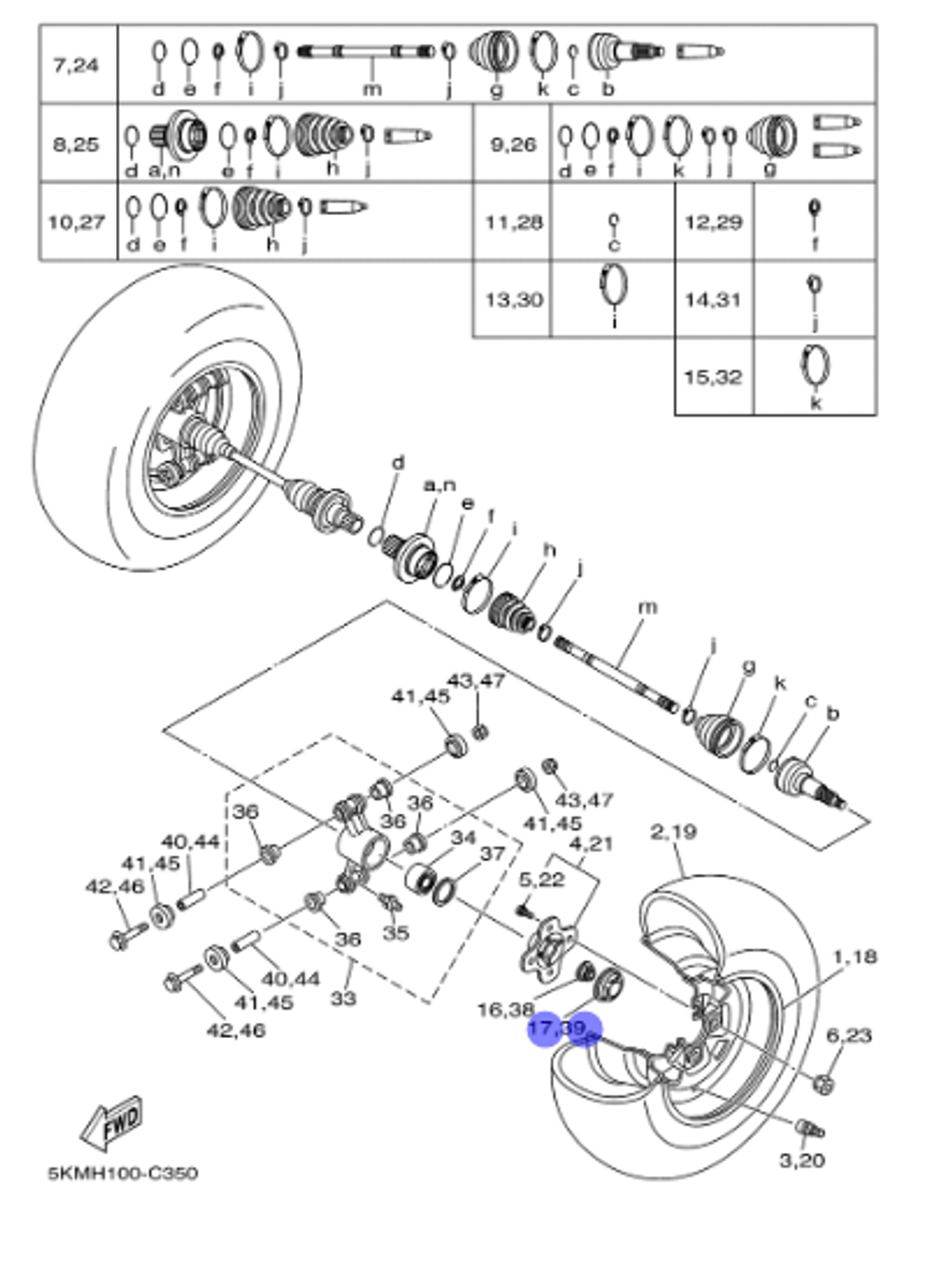 Колпачок колеса Yamaha 5KM-2512A-00-00