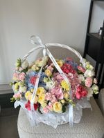 Цветочная корзина дофаминовая- МИКС