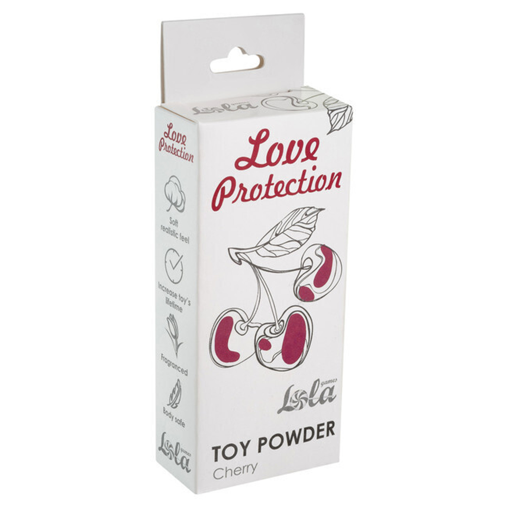 Пудра для игрушек ароматизированная Love Protection Вишня 15 гр (Цвет: белый)