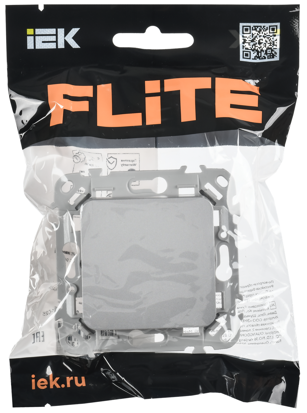 FLITE Выключатель 1-клавишный 10А ВС11-1-0-ФлА алюминий IEK