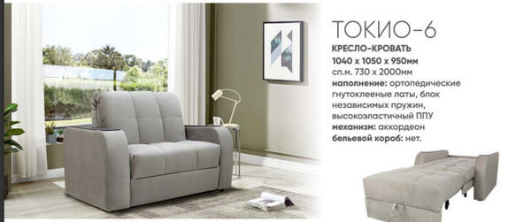 КРЕСЛО-КРОВАТЬ ТОКИО-6