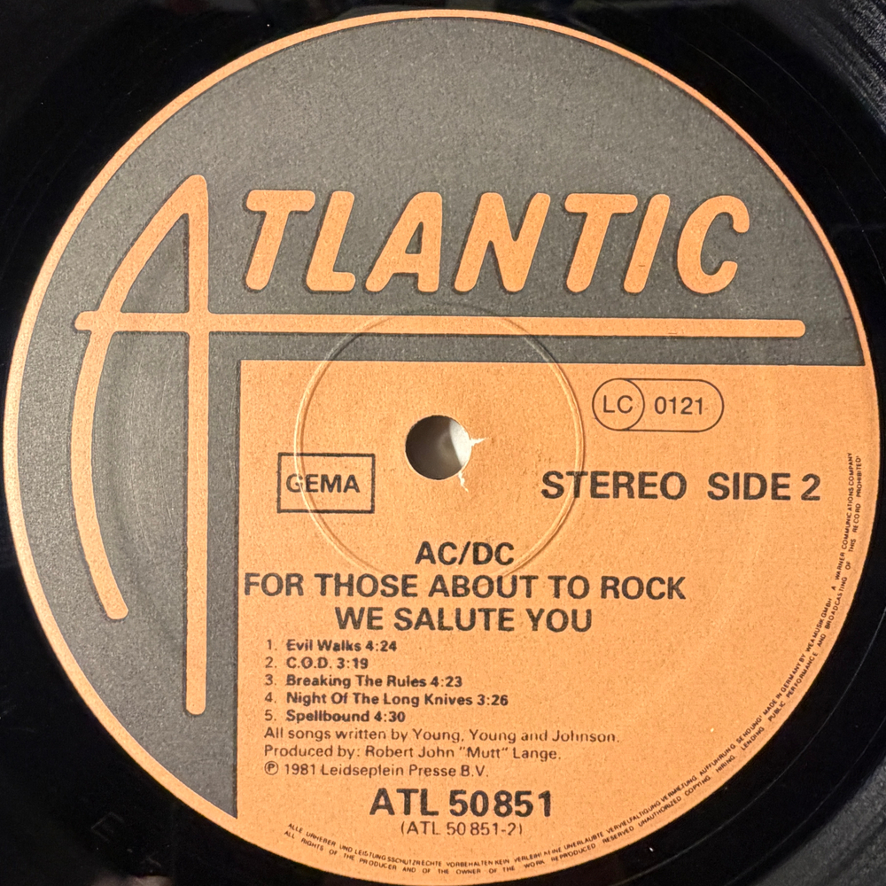 AC/DC - For Those About To Rock We Salute You (Германия 1981г.)