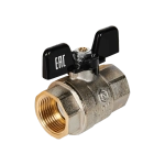 Кран шаровой полнопроходной STOUT - 3/4" (ВР/ВР, PN40, Tmax 150°C, ручка-бабочка черная)