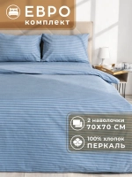 Постельное белье евро хлопок 70х70 перкаль Дейвис