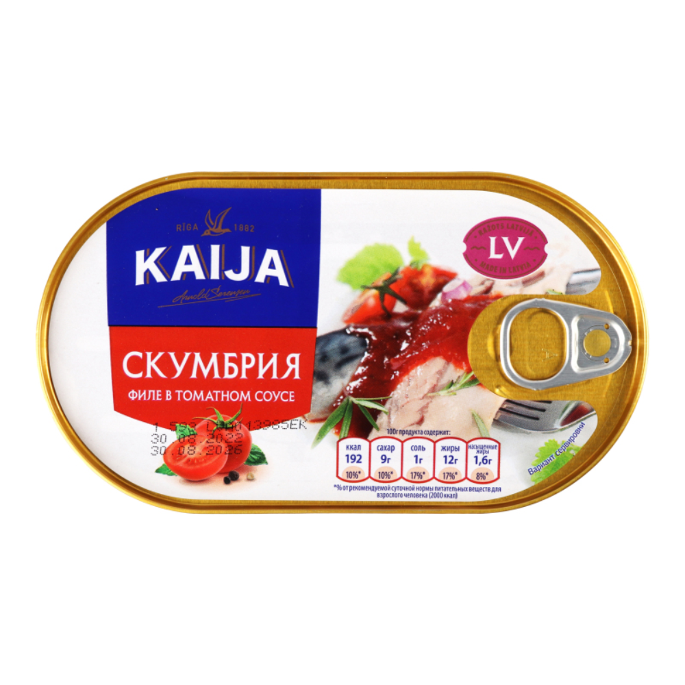 Скумбрия KAIJA в томатном соусе 170 гр