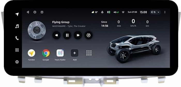 Магнитола для Infiniti QX60 2016-2019 (кожаный верх) - Teyes LUX ONE ROUND монитор 12.3" 2K QLED на Android 10, Быстрая, CarPlay, 4G SIM-слот