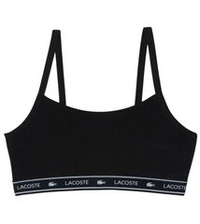 Теннисный бюстгальтер Lacoste Stretch Cotton Logo Band - black