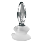 Прозрачная стеклянная пробка 10см с присоской PipeDream Icicles #91 Glass Anal Plug With Suction Cup Clear 289120