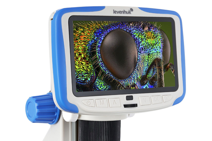 Микроскоп цифровой Levenhuk Rainbow DM500 LCD с набором микропрепаратов