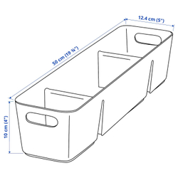 IKEA UPPDATERA (ИКЕА УППДАТЕРА) — Коробка, антрацит, 50x12 см, фото 7