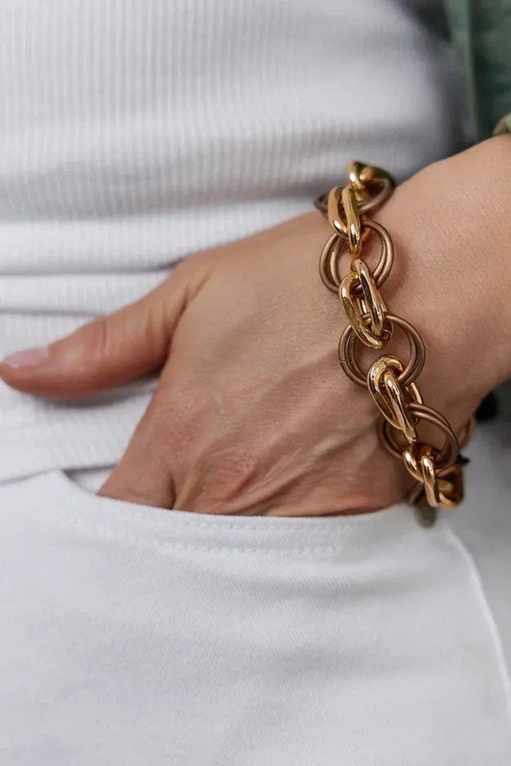 HMG 1275 Matt gold 2 см Браслет арт.1350