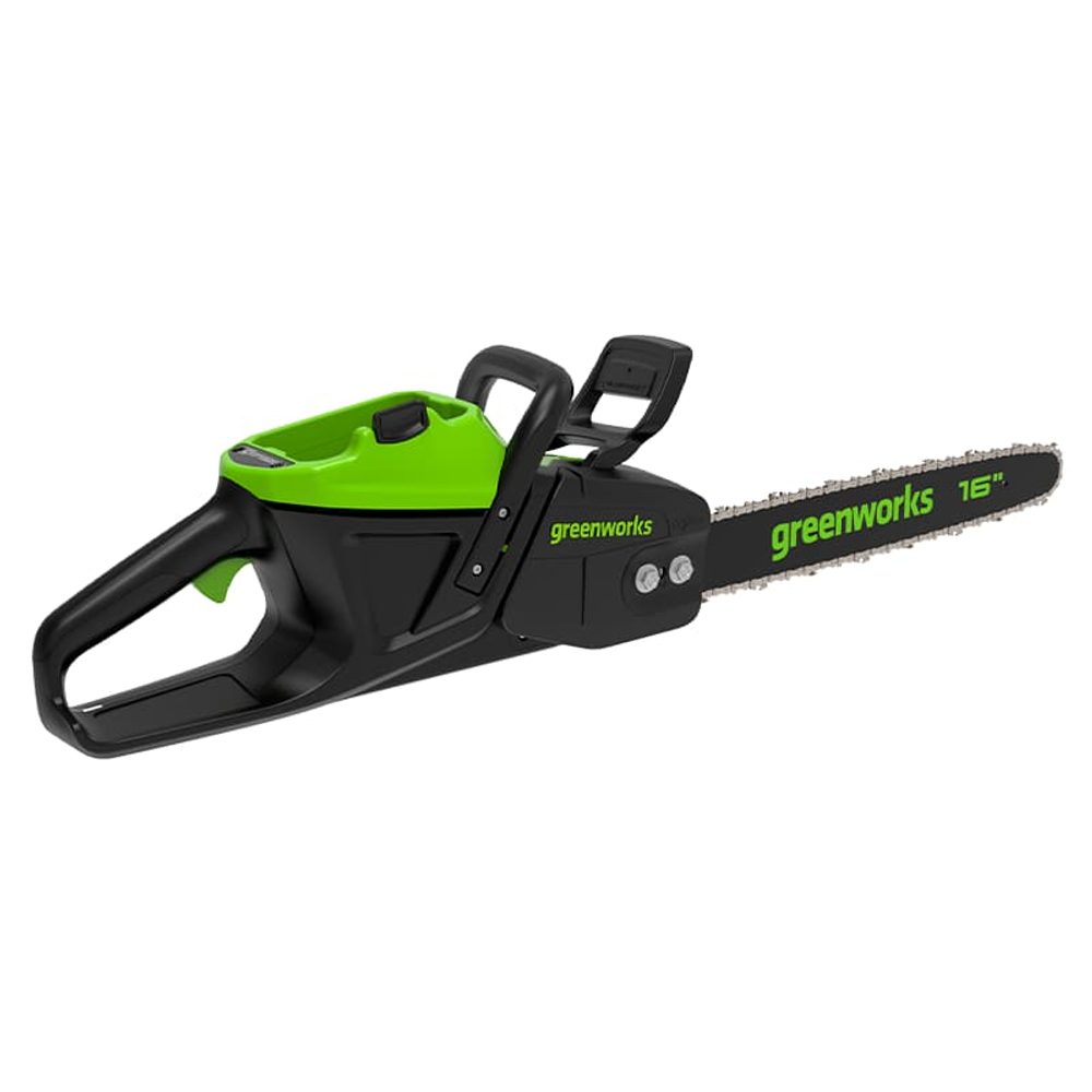 Цепная пила аккумуляторная Greenworks Арт. 2008907UB, 60V, 40 см, бесщеточная, 2500 Вт, с 1хАКБ 4 Ач и ЗУ