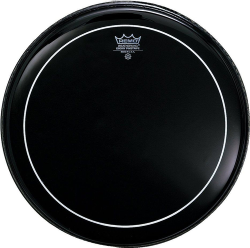 Remo ES-1624-PS 24"Ebony pinstripe,пластик для бас бараб.чёрный двойной