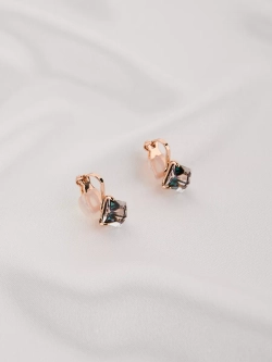 Клипсы Миражи с фиолетовыми кристаллами Swarovski
