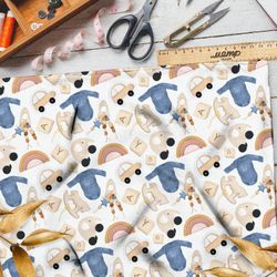 Ткань лен детская одежда и игрушки