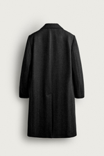 ДВУБОРТНОЕ ПАЛЬТО ИЗ 100% ШЕРСТИ В ЕЛОЧКУ — ZARA