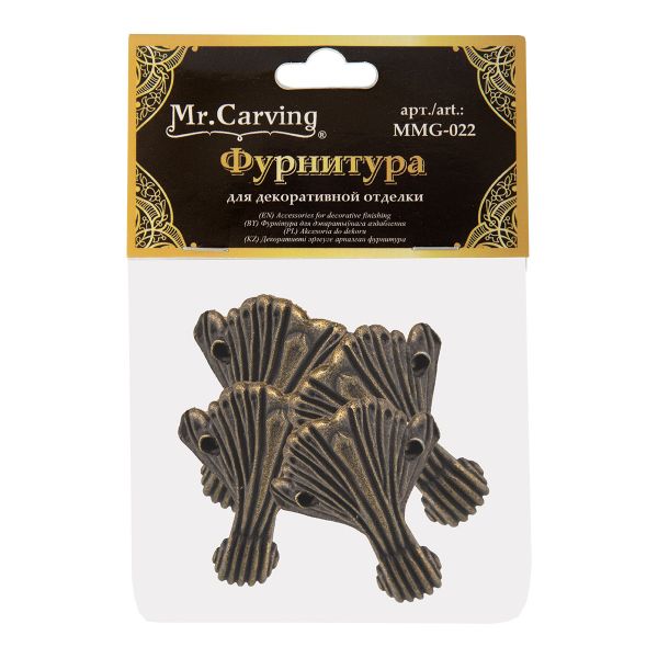 Ножка для шкатулок 4.5х3.1 см, 20 шт, 02 бронза, Mr.Carving