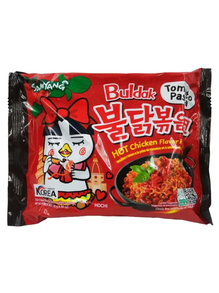 Лапша Samyang Острая курица с томатной пастой 140 г 5 шт
