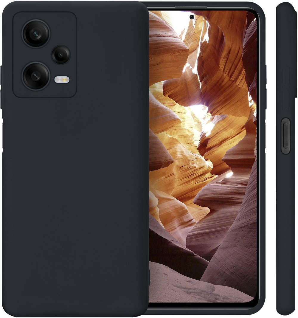 Мягкий Soft Touch чехол из силикона для XIAOMI REDMI NOTE 12 PRO 5G (не PRO PLUS!) с бархатной подкладкой