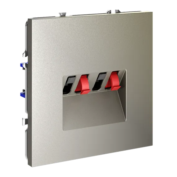 Розетка акустическая 4-местная Voltum S70 Шелк VLS060304