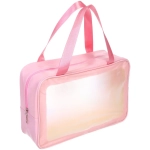 Косметичка прозрачная «MALINKA SHOP», девушка, цвет розовая пудра, 30*21*10см