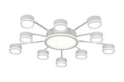 Люстра потолочная Rilon 9502/5+5+1 WHITE, 10×15 Вт, белая