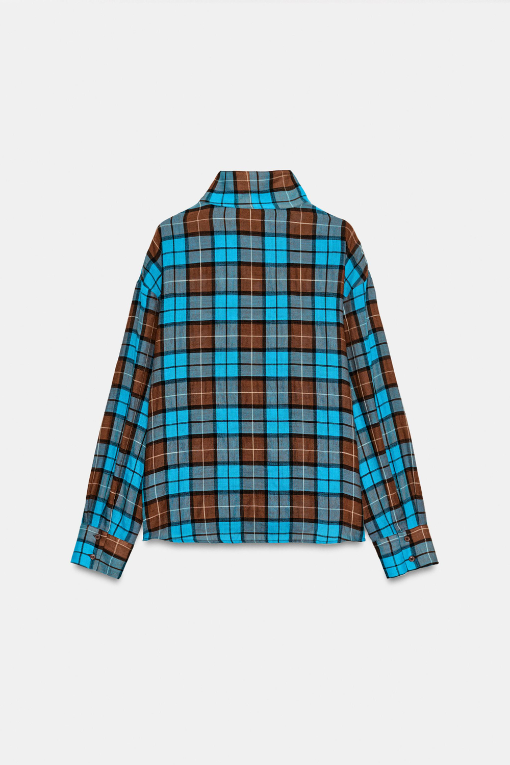 РУБАШКА С ЗАПАХОМ В КЛЕТКУ — ZARA